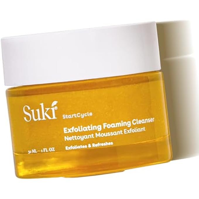 suki FACE SCRUB EXFOLIATING FACE WASH  SKINCARE EXFOLIATE FOAMING CLEANSER NATURAL FACE WASH, DEEP PORE CLEANER MICRODERMABRASION FACIAL SCRUB, COLLOIDAL OAT & RAW SUGAR SCRUB FACE EXFOLIATOR 3.38 OZ - Image 1